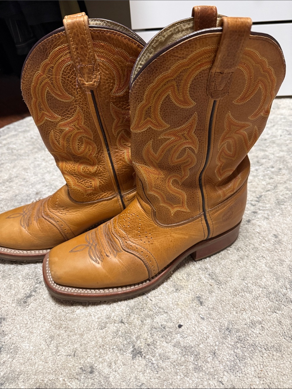 Double H Men's Western Cowboy Boots in Tan Brown